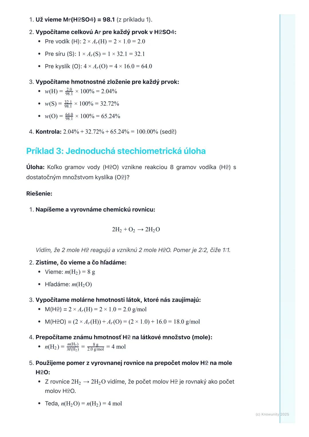 # Výpočty v chémii

## 1. Úvod do chemických výpočtov

V chémii je super dôležité vedieť nielen, čo sa s čím spája, ale aj koľko toho
potreb