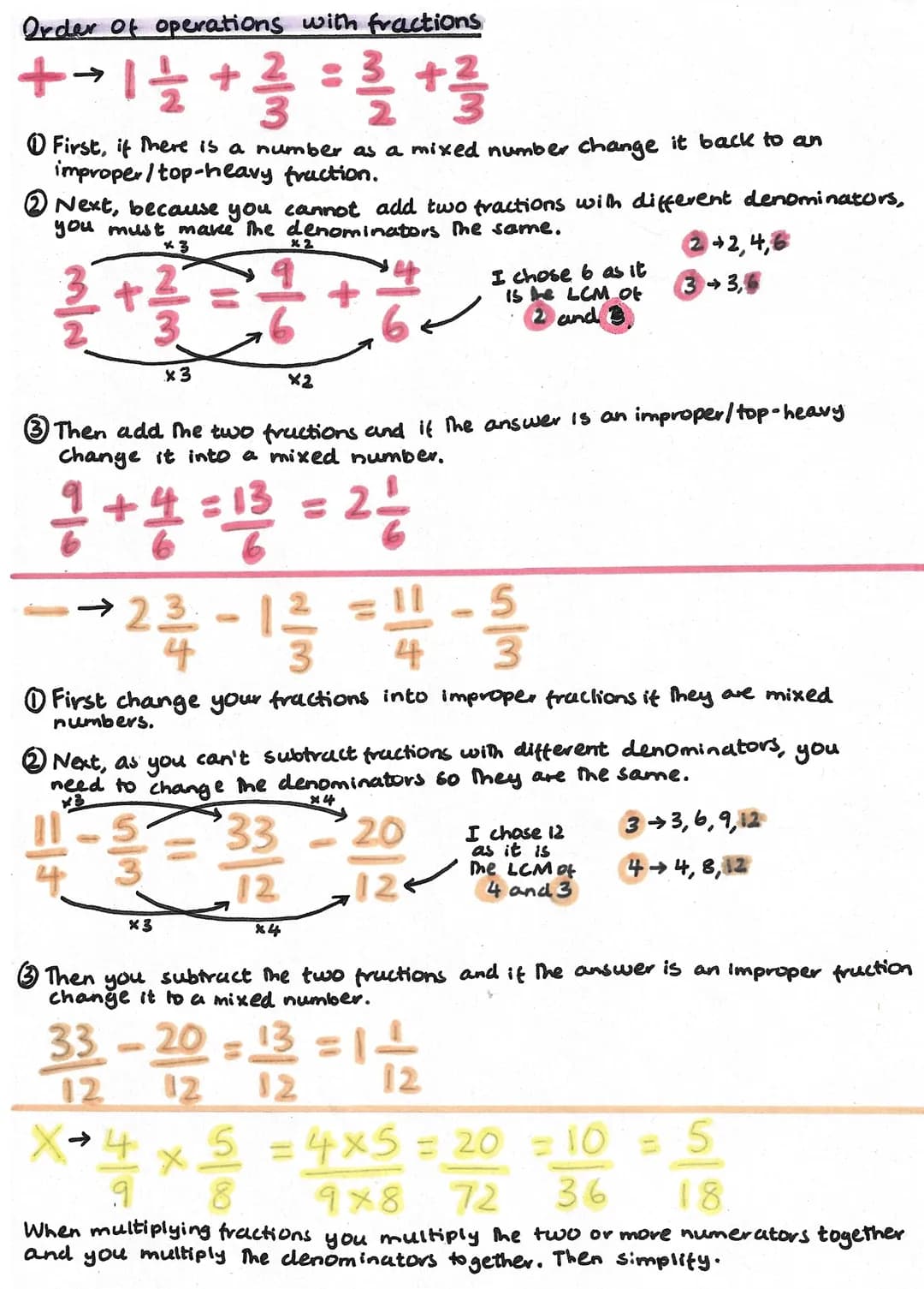 Decimal and fraction
Calculation
Order of operations with decimals
When adding decimals it is quite simple, you just must line up the
→ deci