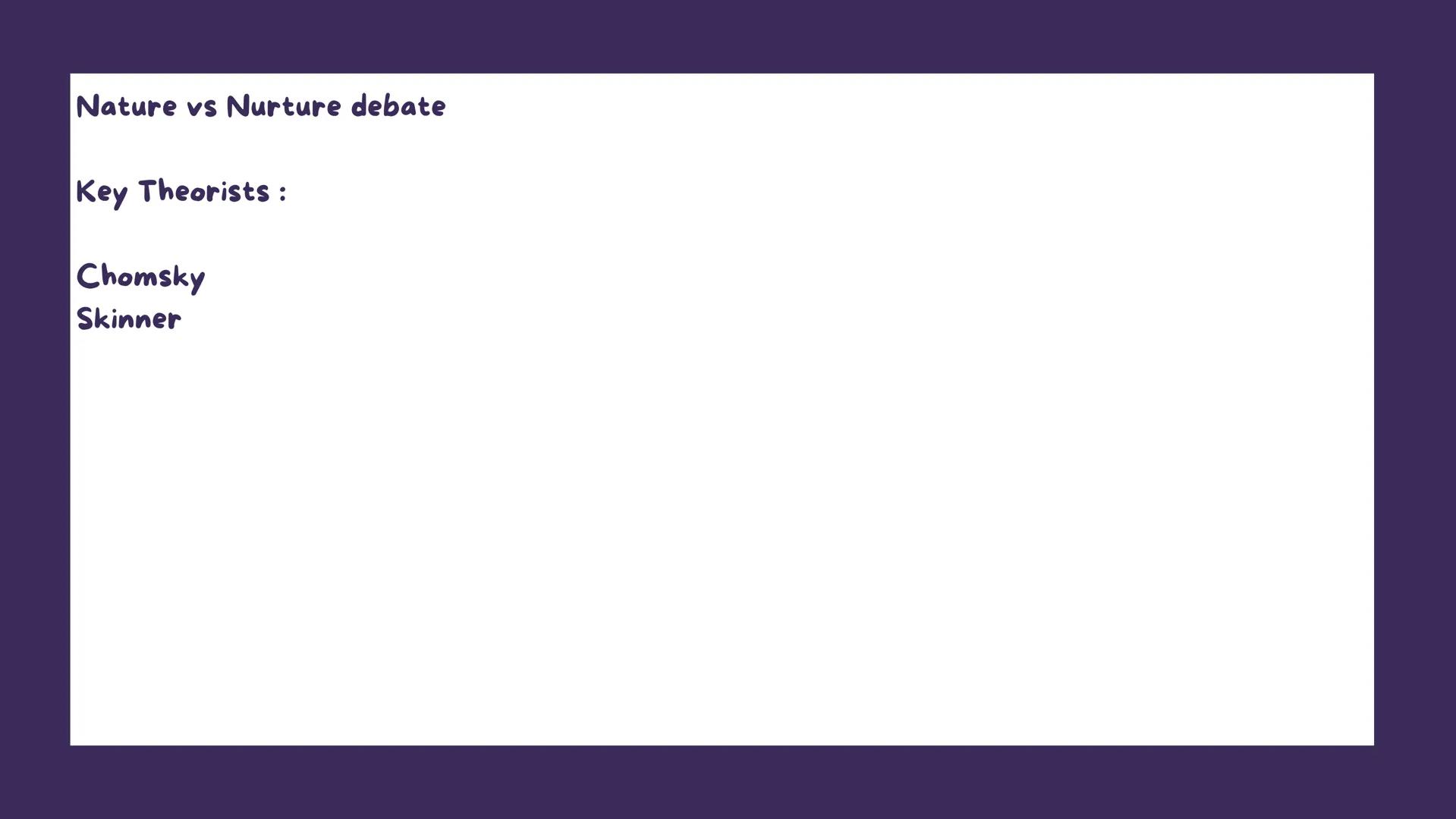 Key Theories for Child Language
Acquisition for the AQA A-Level
English Language Course.
This is Section B on Paper I
There is two questions