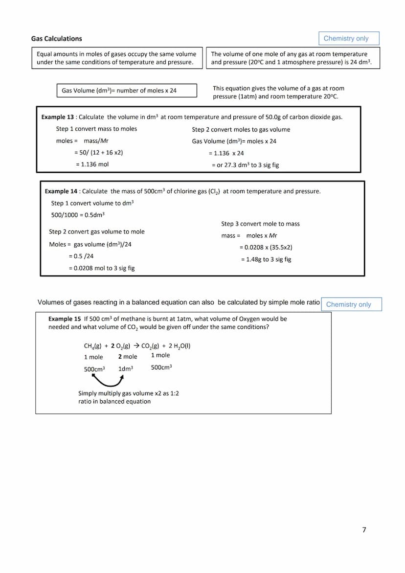 Revision Checklist :4.3 Quantitative Chemistry
Conservation of Mass
The law of conservation of mass states that no atoms are
lost or made du