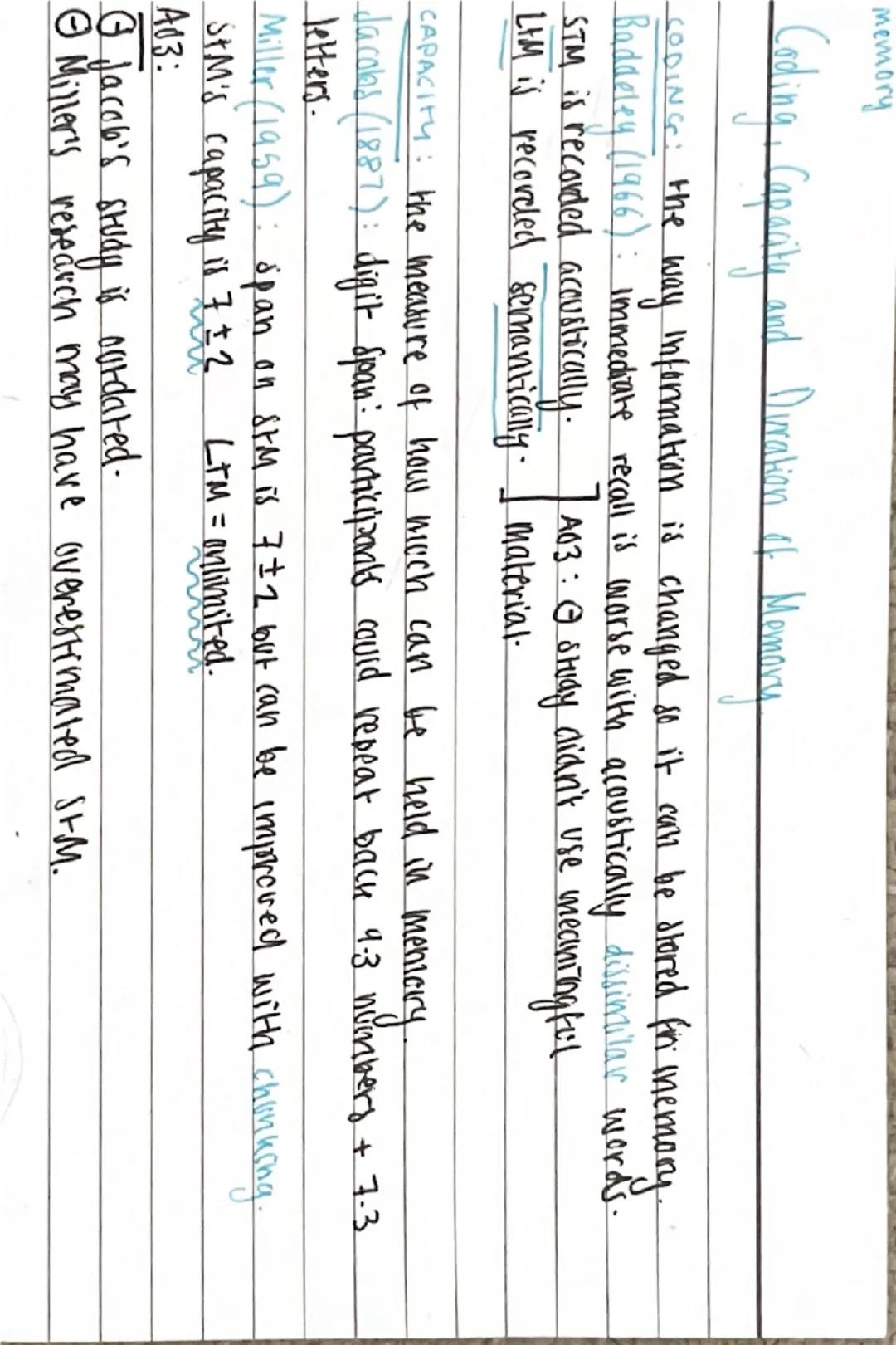 AQA A-level Psychology: Memory