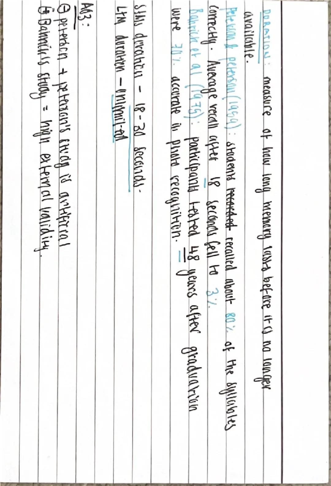 --- OCR Start ---
memory
Cading, Capacity and Duration of Momovy
CODING: the way information is
changed so it can be stored fin inermory.
ed