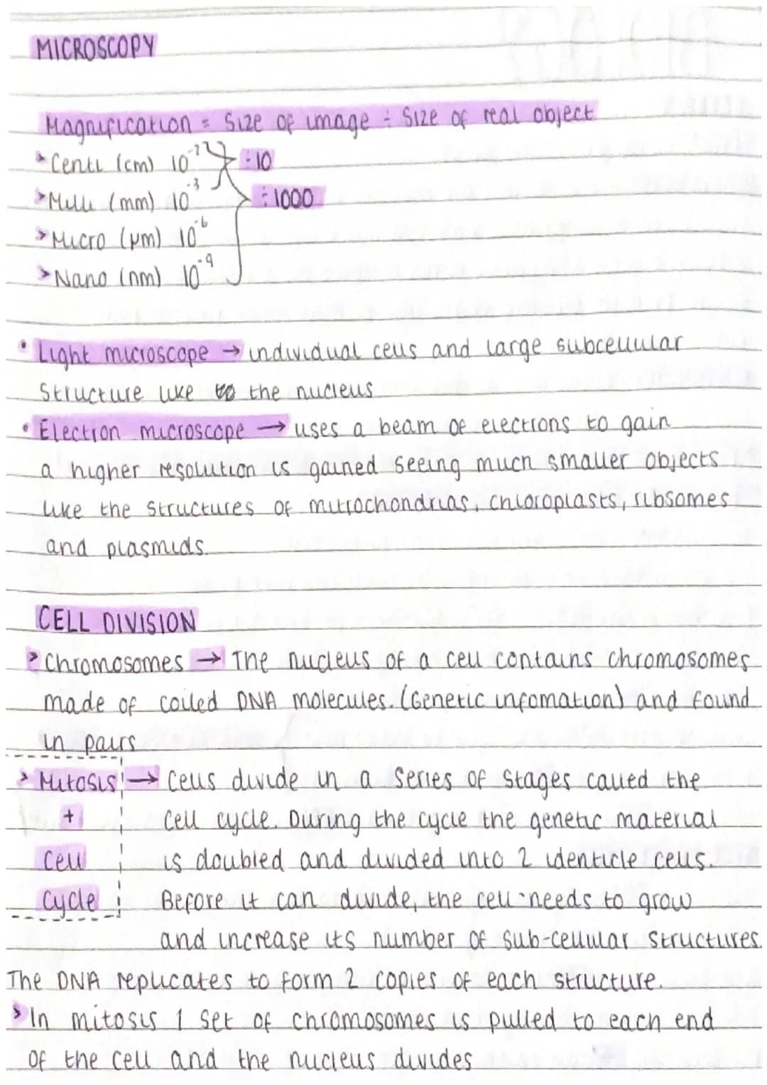 BIOLOGY
PAPER 1
• Cells (Prakaryotic / Eukaryotes)
PROKARYOTE - Are bacteria cells that are much smaller than Eukaryotes.
They have a cytopl