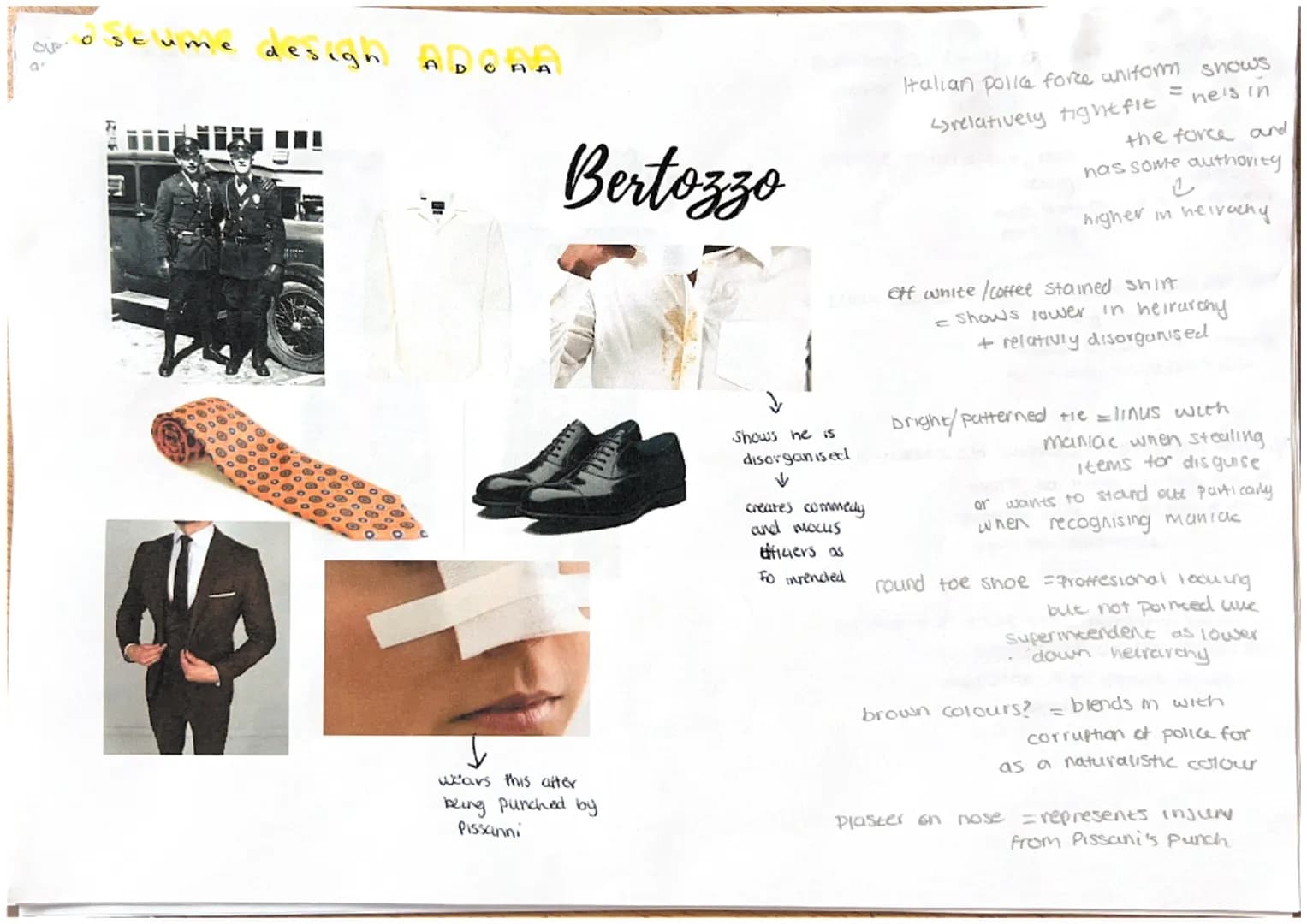 Costume
elements:
> Costume shapes can create
different impressions of characters
different costume elements
can change how an actor
stands 