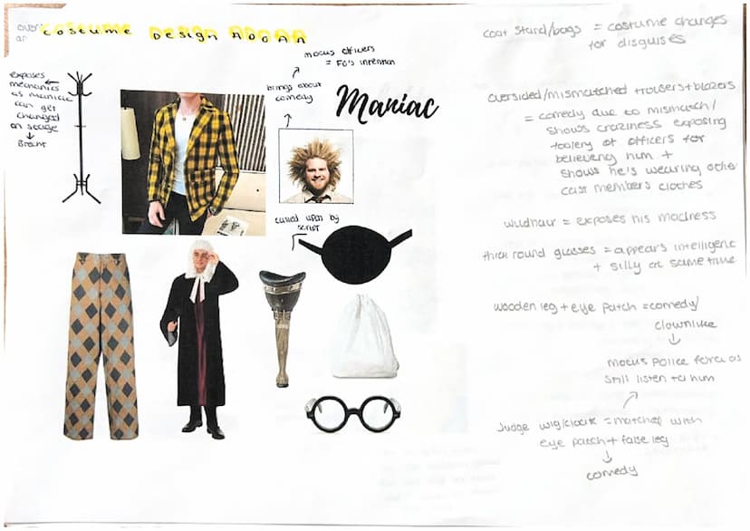 Costume
elements:
> Costume shapes can create
different impressions of characters
different costume elements
can change how an actor
stands 