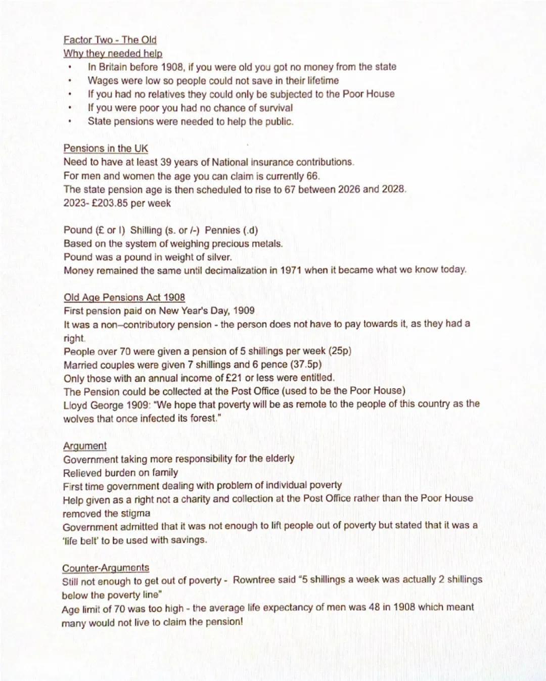 To what extent to which the Liberal Reforms met the needs of the following groups in British
Society:

1 The Young
2 The Old
3 The Sick
4 Th