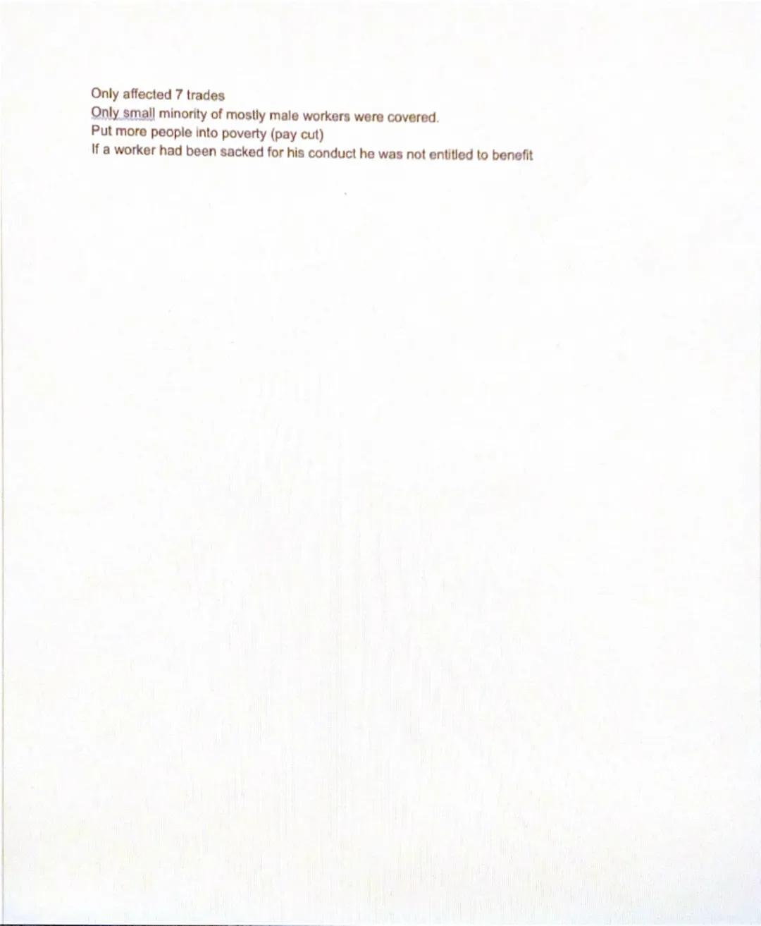 To what extent to which the Liberal Reforms met the needs of the following groups in British
Society:

1 The Young
2 The Old
3 The Sick
4 Th