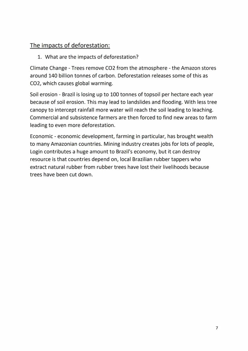 Revision for Living with the physical environment – Ecosystems and
Tropical Rainforest
Ecosystems:
1. What is an ecosystem? An ecosystem is 