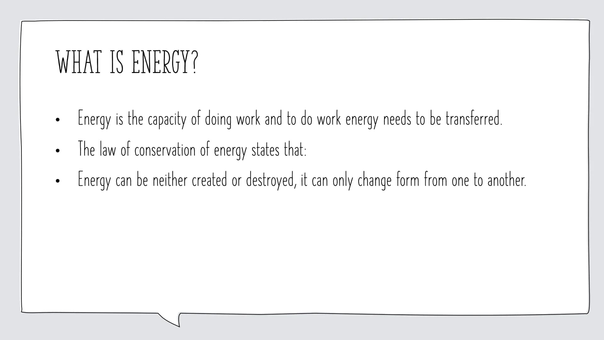 28
APPLIED SCIENCE PHYSICS
REVISION ENERGY
By Leo Knight
21
29
14
22
15
10 TOPIC 1 - ENERGY
Content:
Energy Stores
Energy Transfer Diagrams

