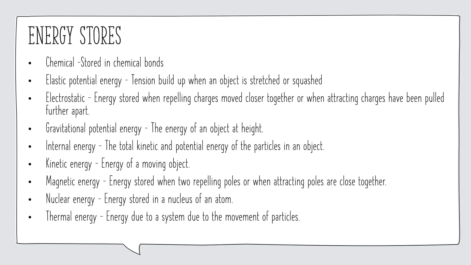 28
APPLIED SCIENCE PHYSICS
REVISION ENERGY
By Leo Knight
21
29
14
22
15
10 TOPIC 1 - ENERGY
Content:
Energy Stores
Energy Transfer Diagrams
