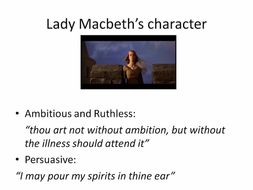 Lady Macbeth's Soliloquy
Come, you spirits
That tend on mortal thoughts, unsex me here,
And fill me from the crown to the toe top-full
Of di