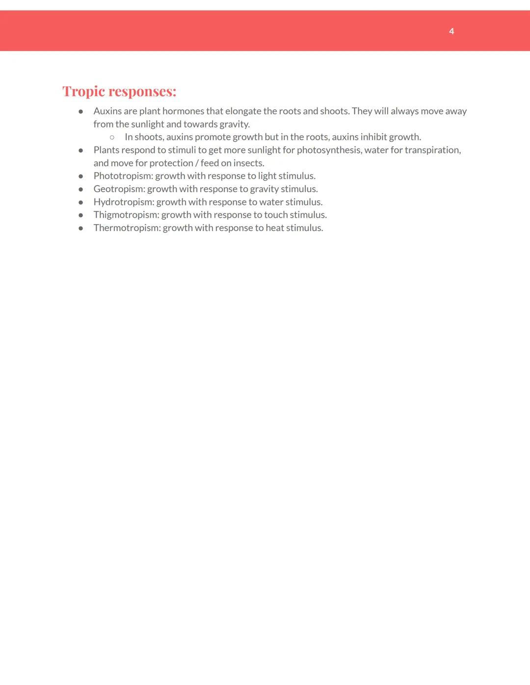 Coordination and Response
Homeostasis:
• Negative feedback brings the temperature back down; conversely, positive feedback
brings the temper