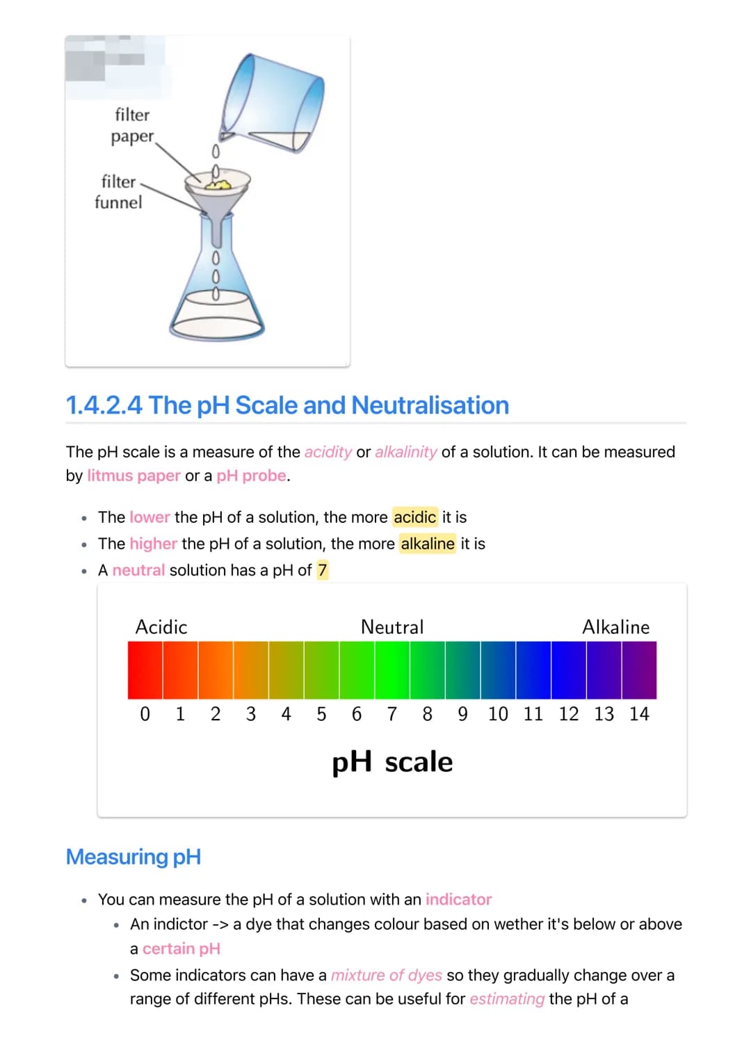 1.4.2 Reactions of Acids
| ✓ Chemistry MOC
1.4.2.1 Reactions of Acids with Metals
Acids react with metals to produce salts and hydrogen.
Aci