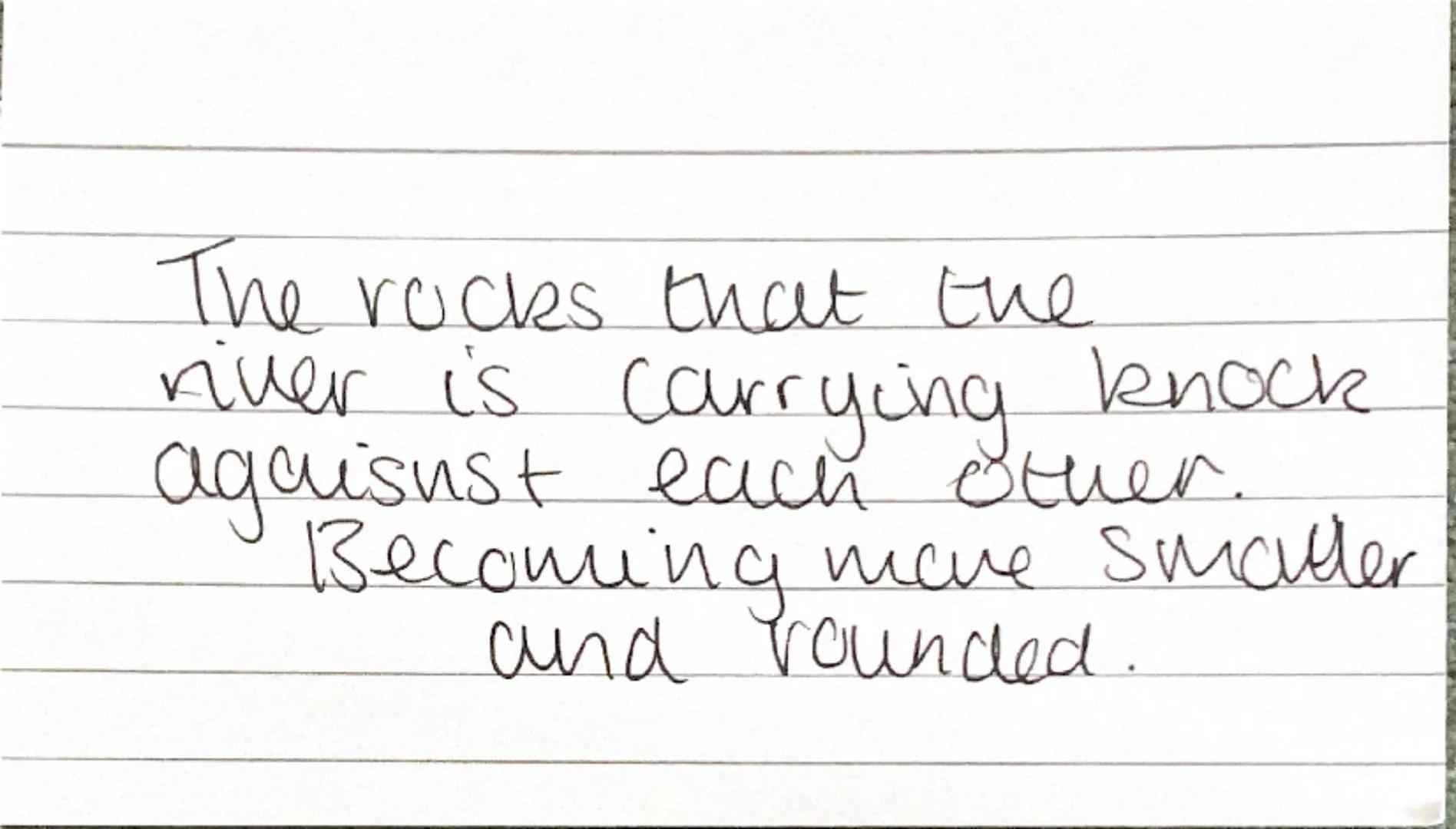What is Hydraulic
Action?
Geography A Sheer power of water
smashes agais rist the
riverbanks.
Air gets trapped in the
cracks of the rocks, m