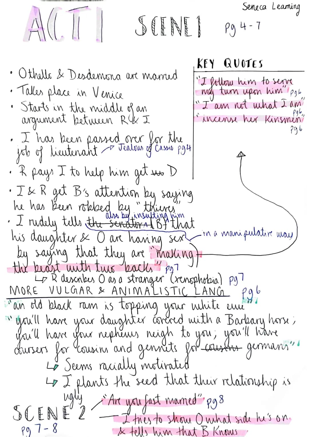 0
•
8
.
ACTI SCENEI P9 4-7
pg
Othello & Desdemona are married
Takes place in Venice
Starts in the middle of an
argument between RUX I
I has 