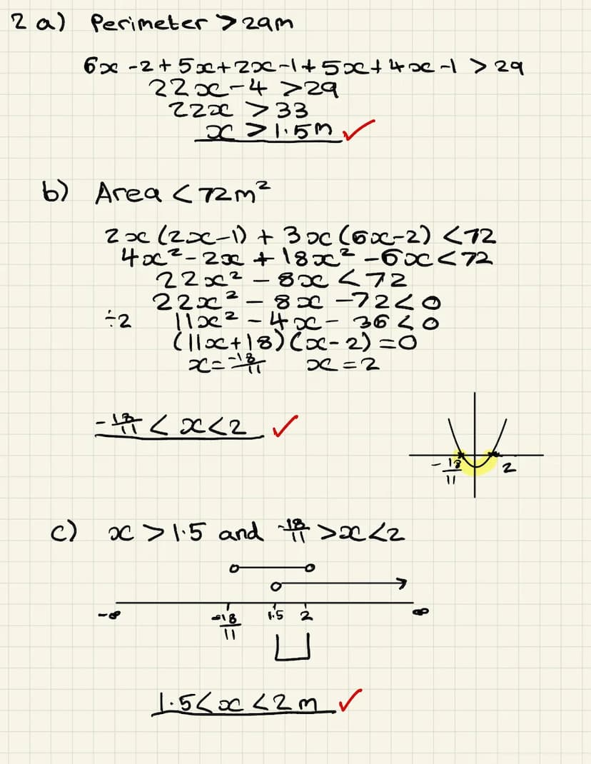 Name:
Score: 57/57
Strengths:
1.
Finding equation of a straight line
Points of intersection
Discriminant
Modelling
Inequalities
Area problem