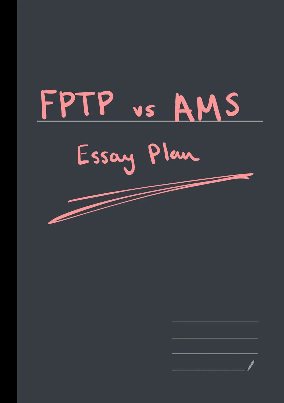 FPTP VS AMS
Essay Plan त
Para 2
Para 3
Point AMS= proportional
.: better representation + fairer for smaller parties
↳ Used in Scottish + We