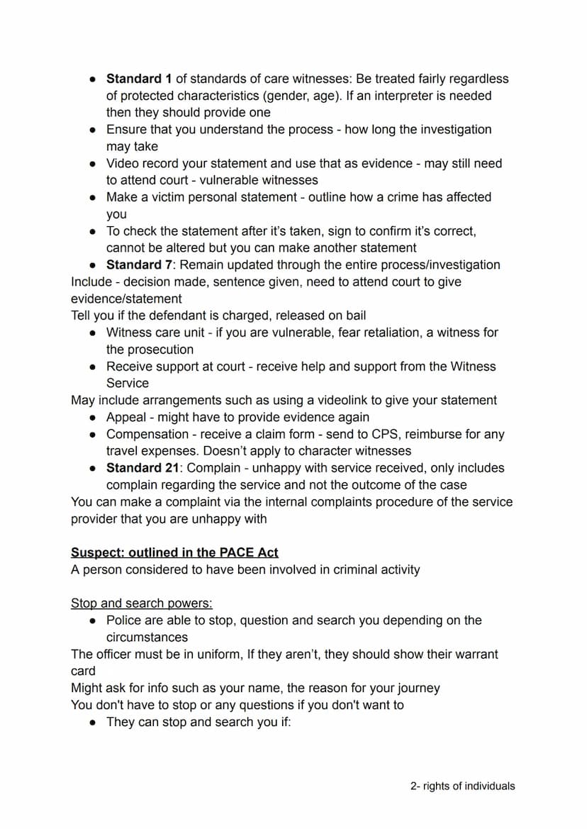 Rights of individuals:
Victims: rights outlined in Code of Practice for Victims of Crime
• Right 1 - have an interpreter present when filing