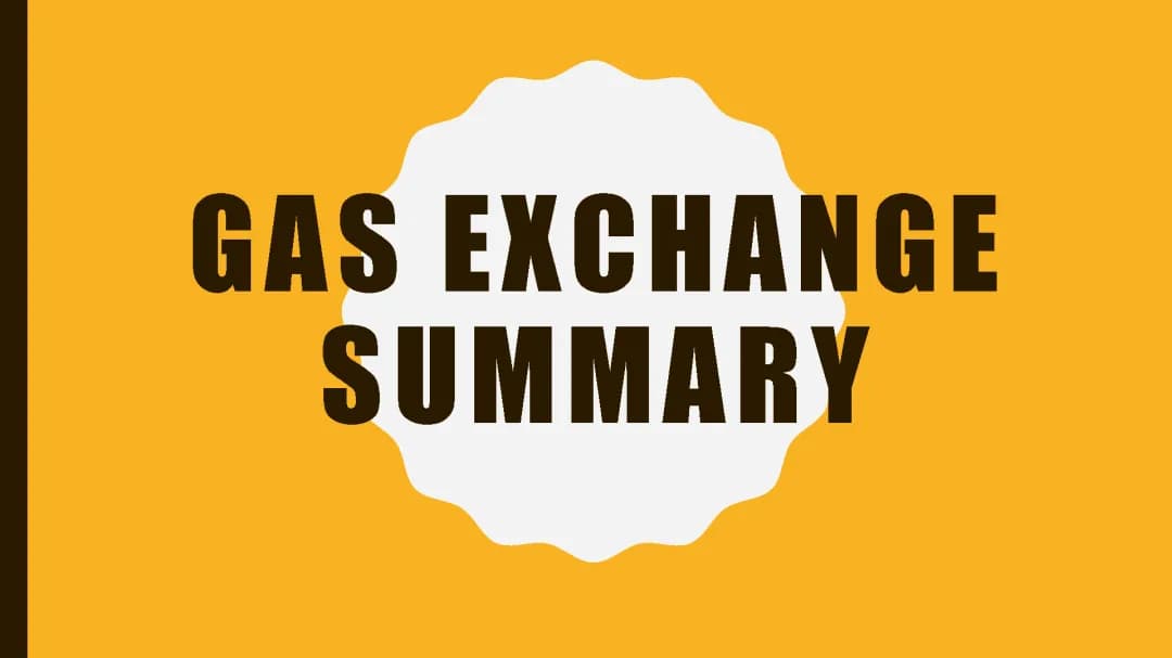 GCSE Biology: Gas Exchange slideshow
