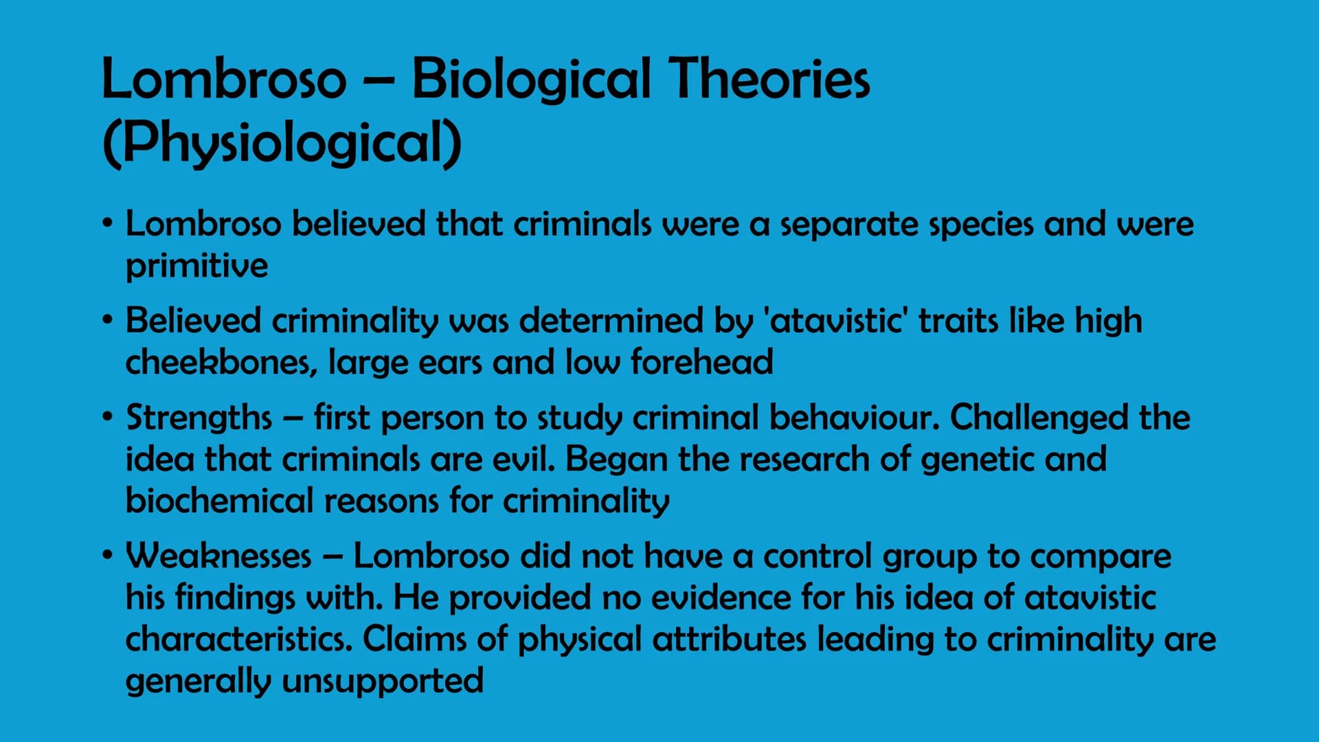 Unit 2
WJEC Criminology A-Level
By Bailie Burnett Glossary
• AC 1.1 & 1.2 - Slide 3-5
• AC 2.1 (3.2) - Slide 6-14
.
.
•
AC 2.2 (3.2) - Slide