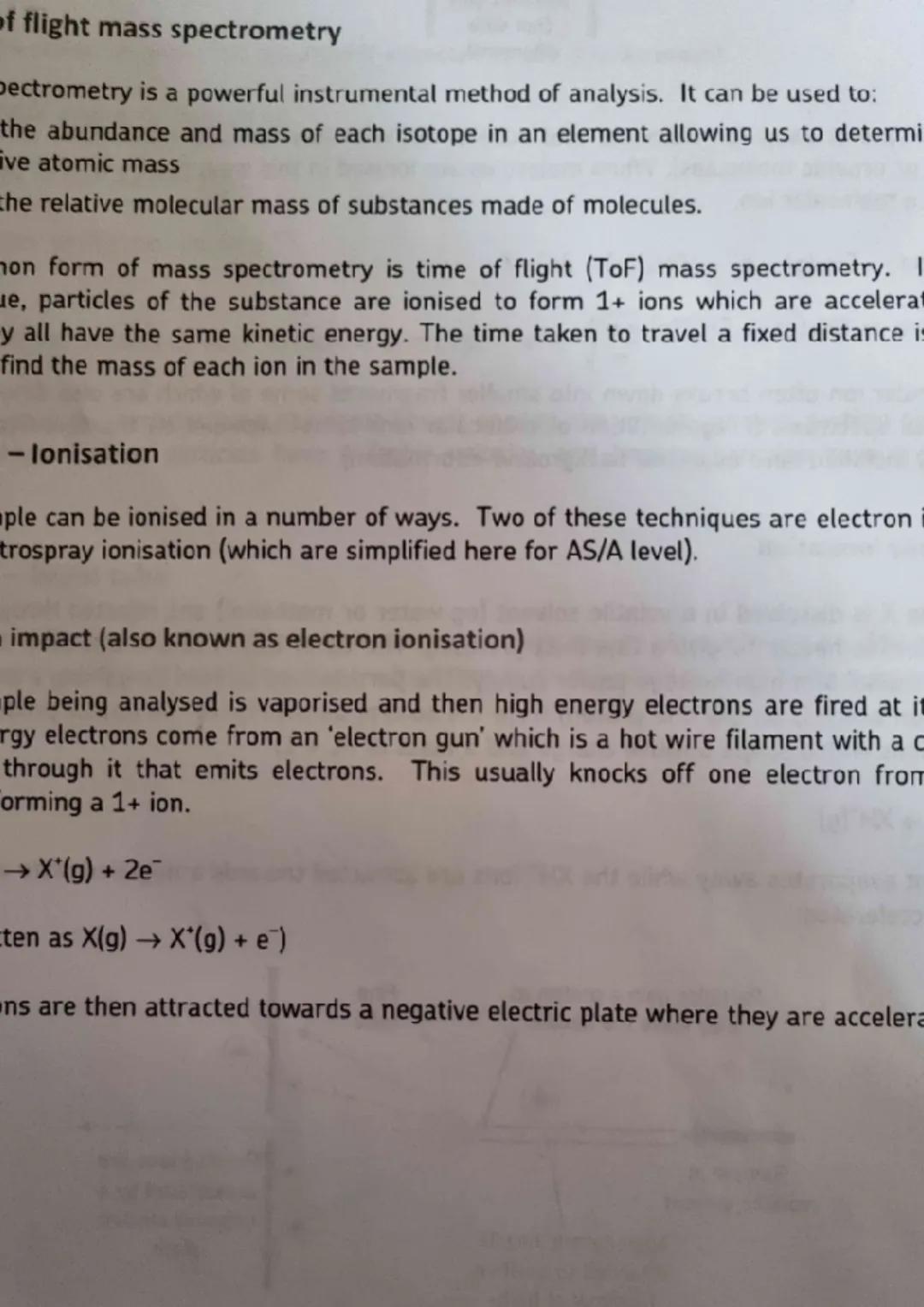 AQA Mass spectrometry