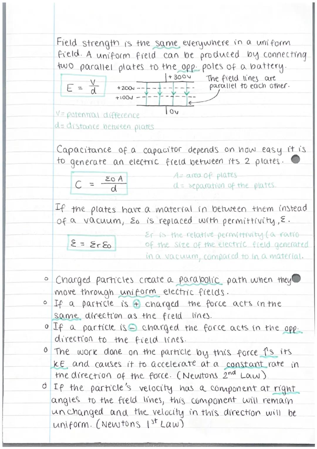 # Electric Fields
Electric fields are force fields where charged objects
wi'll experience a non-contact force.

# Coulomb's Law
↳ to work ou