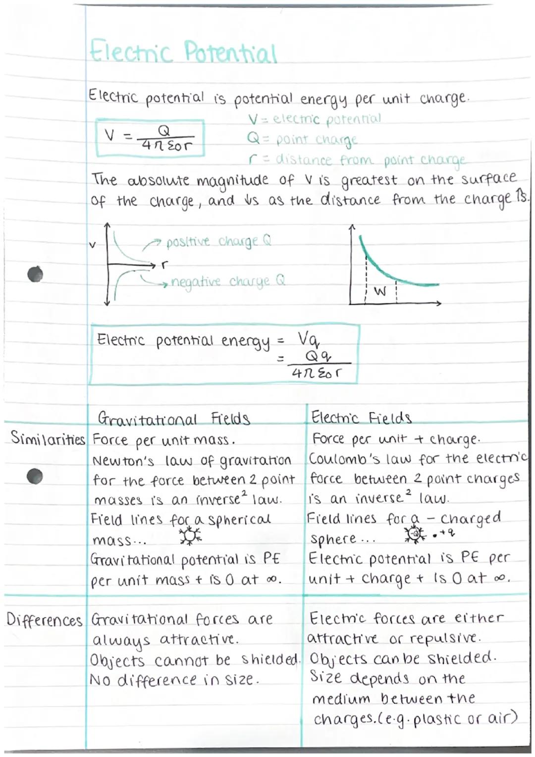 # Electric Fields
Electric fields are force fields where charged objects
wi'll experience a non-contact force.

# Coulomb's Law
↳ to work ou