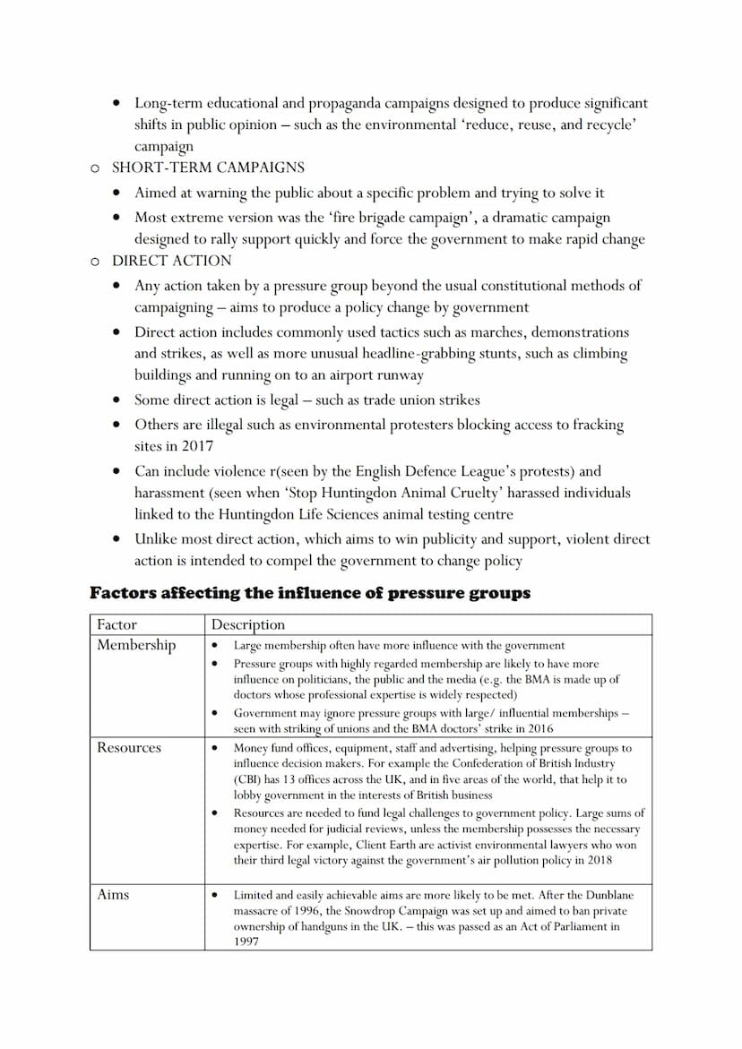 Types of pressure groups
o INSIDER GROUPS
Insider groups. have close links with the government and are consulted by the
government.
These gr