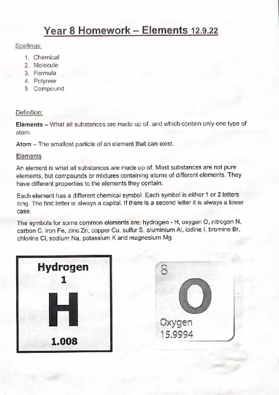 Elements