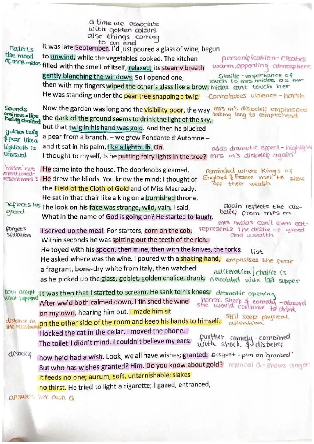 Annotated Mrs Midas Poem Higher English: Line by Line, Summary, PDF, Analysis, and More!