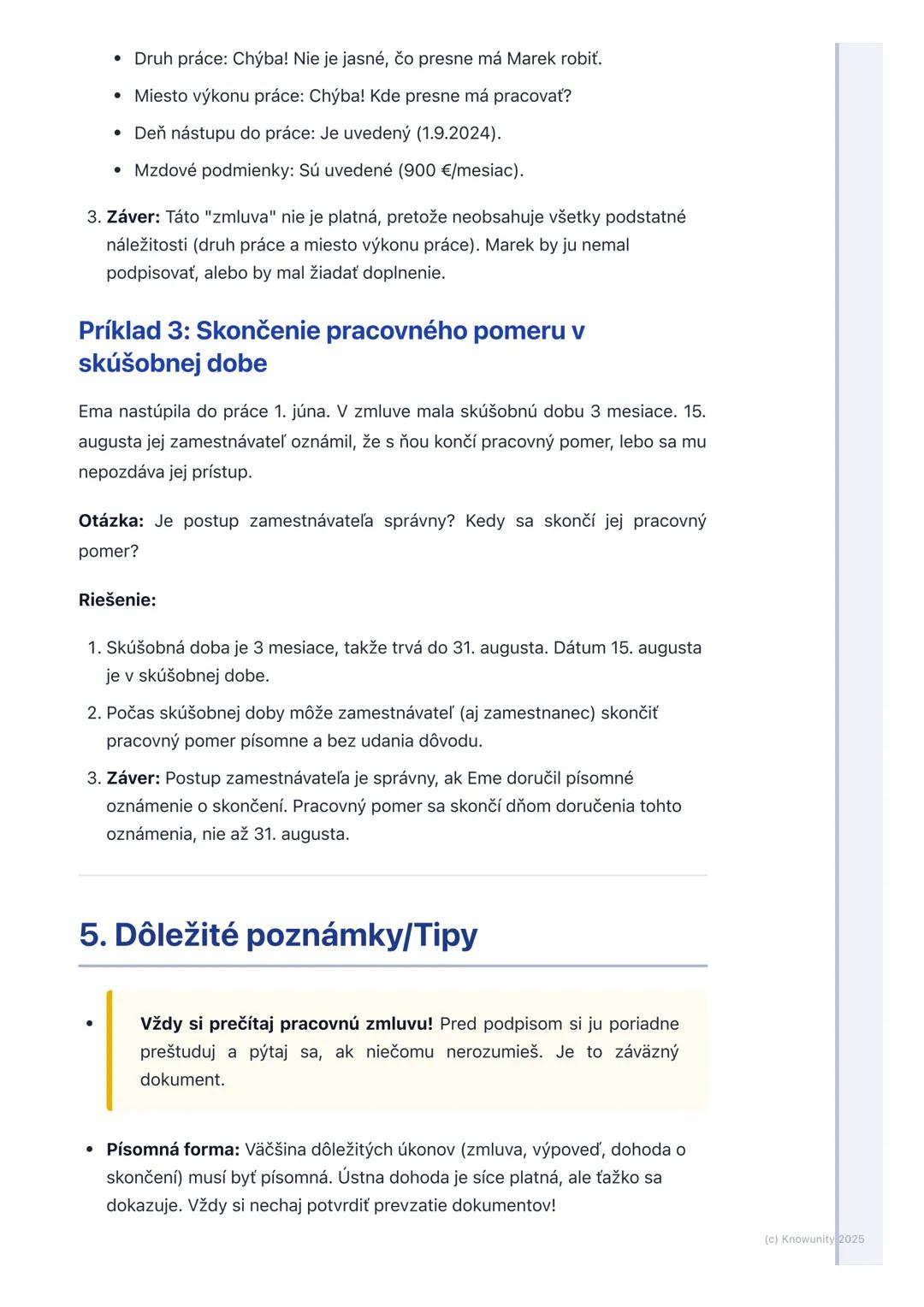 # Pracovné právo

## 1. Prehľad pracovného práva

Pracovné právo je odvetvie práva, ktoré upravuje vzťahy medzi zamestnancami
a zamestnávate