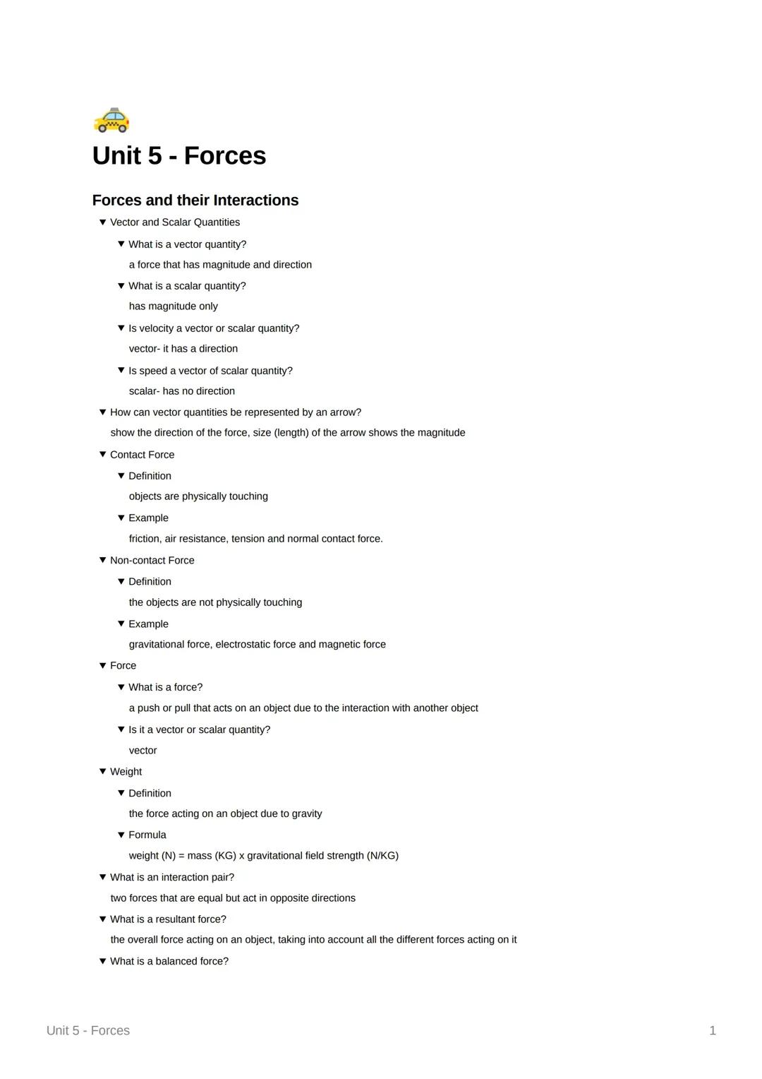 Ultimate Guide to GCSE Forces: Active Recall Questions & Study Notes