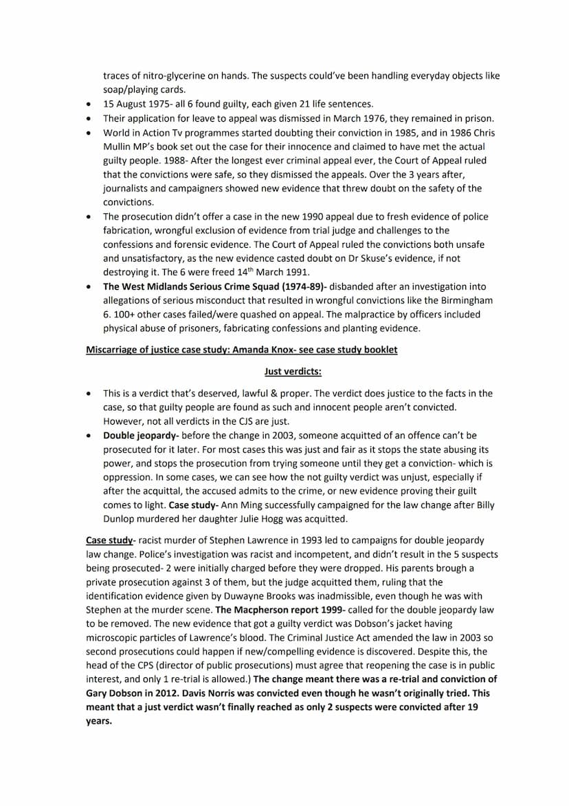 AC 3.2: Draw conclusions from information.
A safe verdict is reached on the basis of all relevant facts after a fair trial, and to achieve a