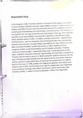 Know An Inspector Calls Responsbility Exam Question thumbnail