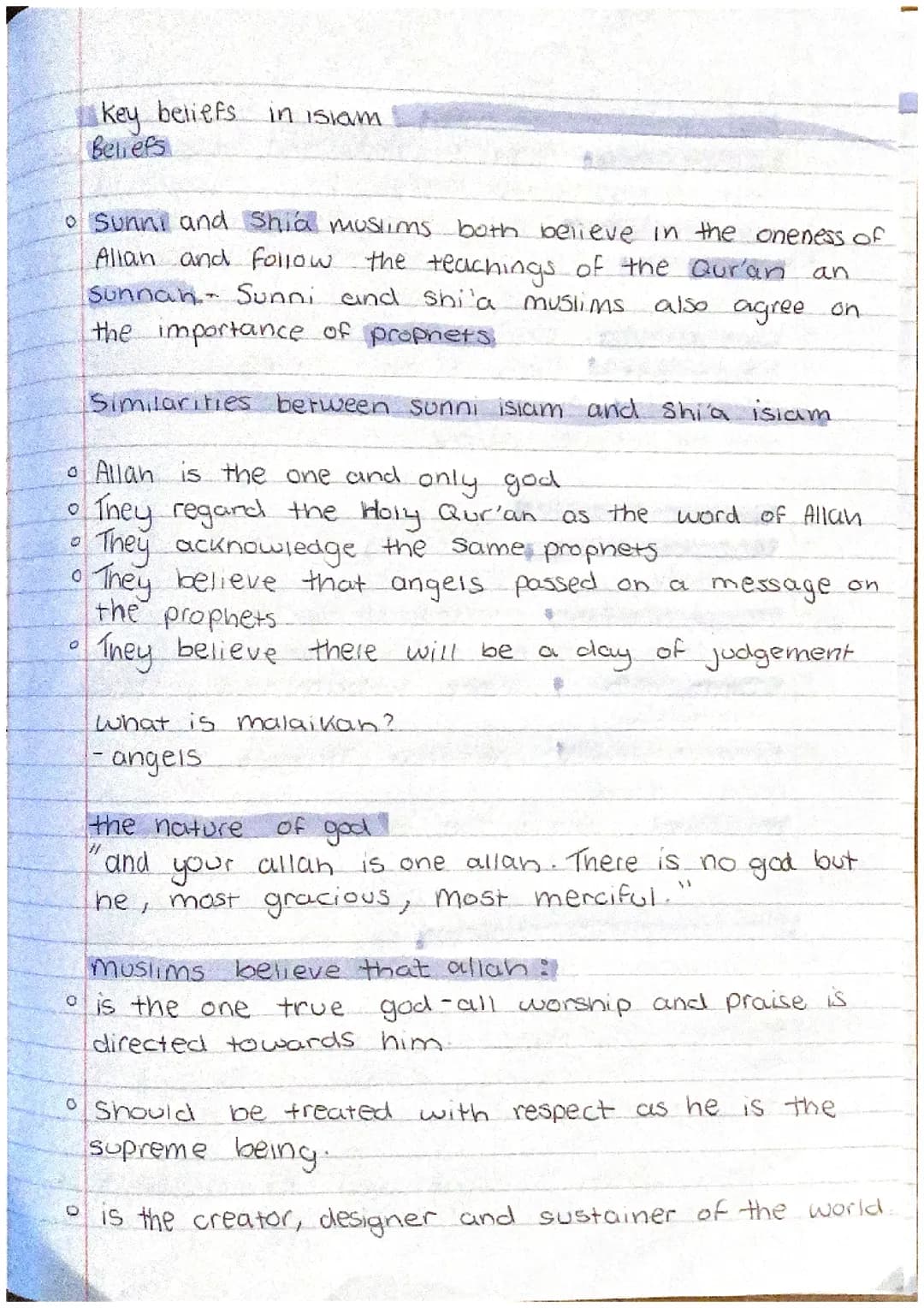 Islamic Beliefs and Practices 