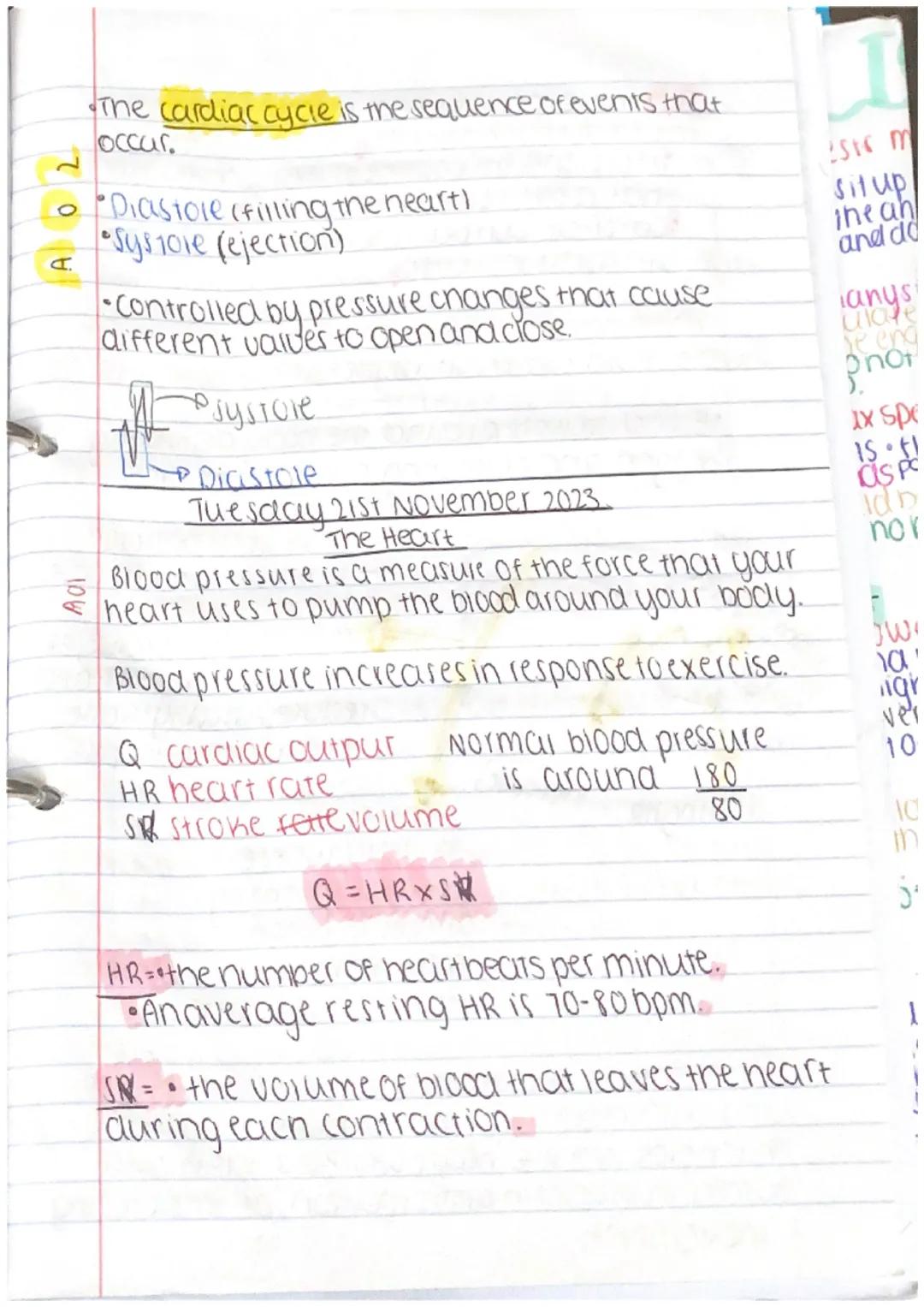 2
*   The cardiac cycle is the sequence of events that
    occur.
*   Diastole (filling the neart!
*   Sys101e (ejection)

104
*   Controlle