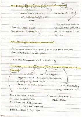 Know Mr Birling, Eric Birling and Mrs Birling analysed quotations  thumbnail