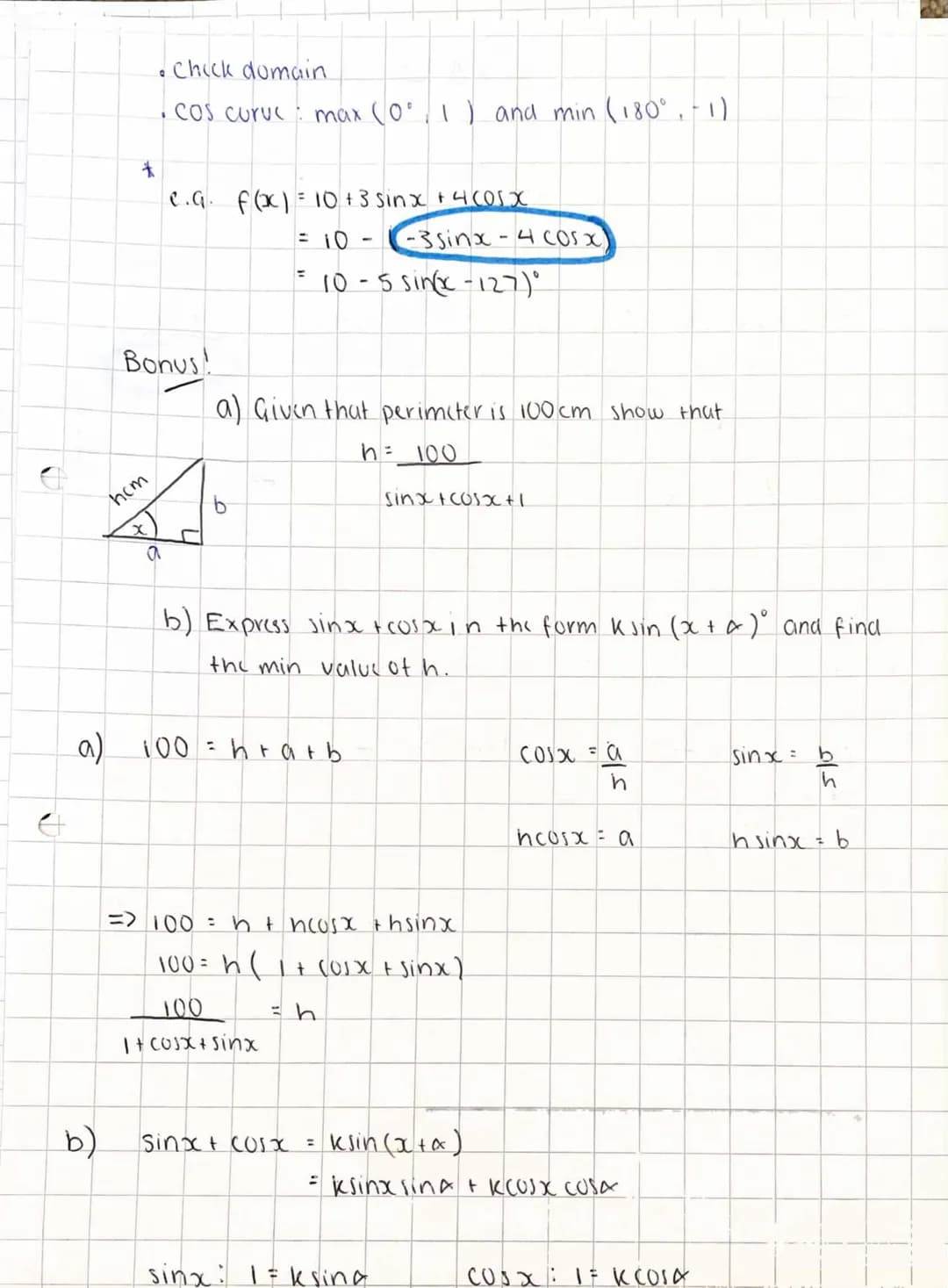 WAVE FUNCTION
Any combination of sine and cosing functions can be written in the form:
ksin (x²x) OR K COS (x + x)
↑
↑
amplituck
horizontal
