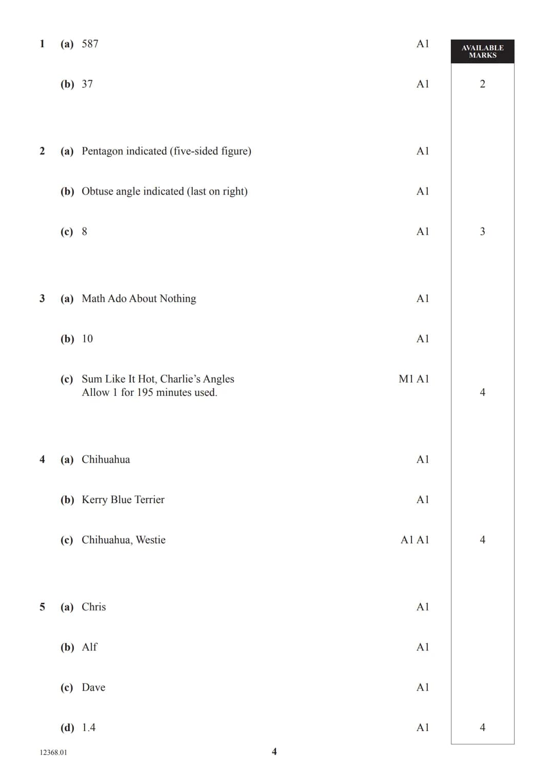 cea
Rewarding Learning
General Certificate of Secondary Education
Mathematics
Unit M1
(With calculator)
Foundation Tier
[GMC11]
Assessment
T