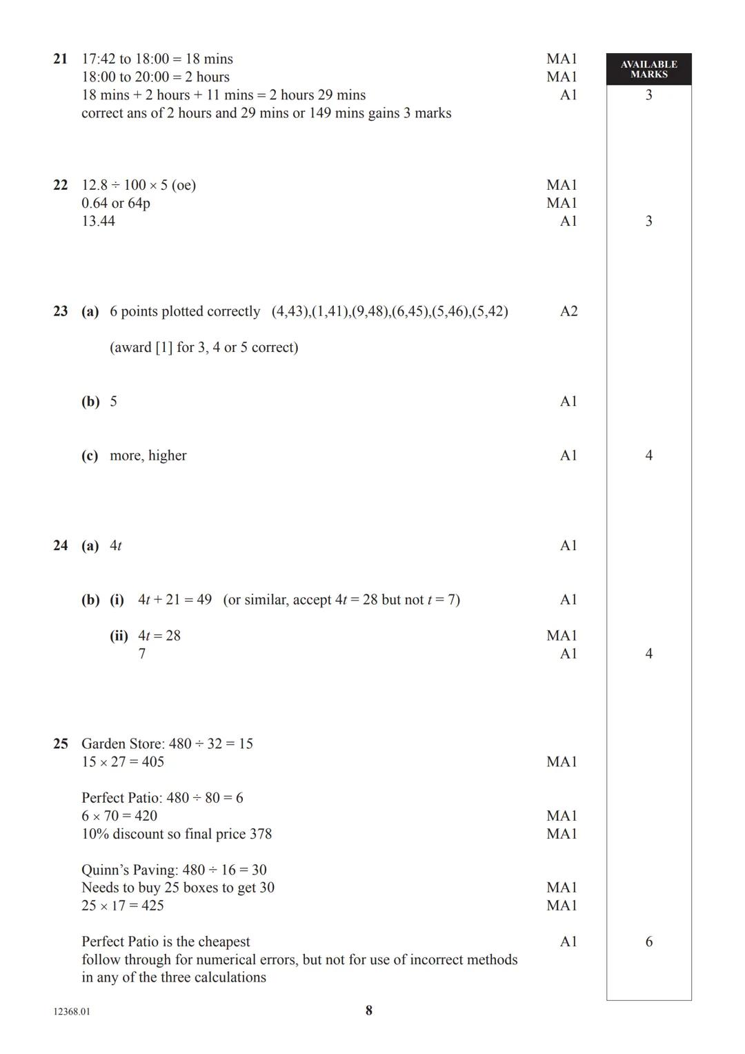 cea
Rewarding Learning
General Certificate of Secondary Education
Mathematics
Unit M1
(With calculator)
Foundation Tier
[GMC11]
Assessment
T