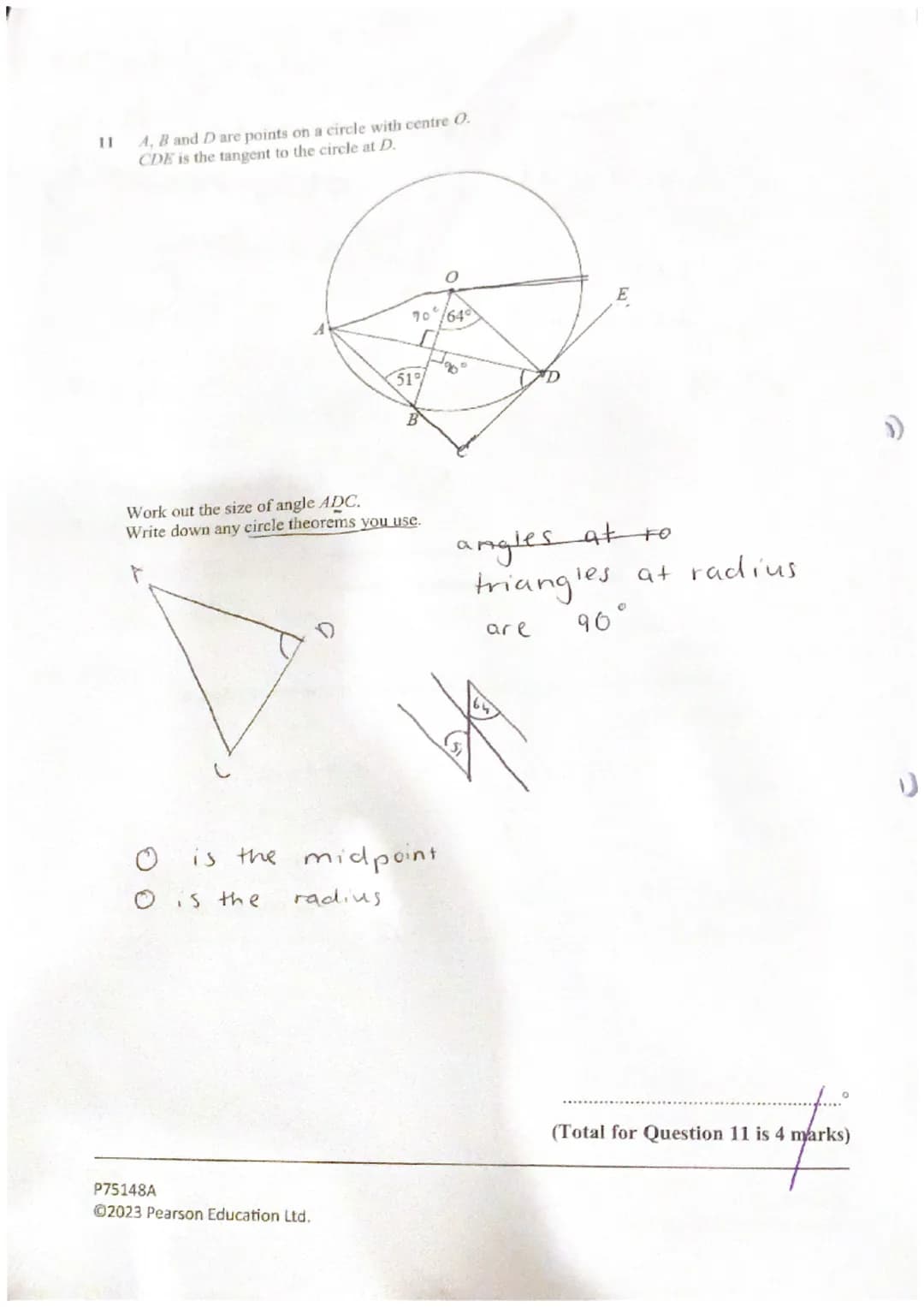 O
10
Year 11 Higher
Mock Paper 1
Friday 8th December
Name: Iqra Taimur
Teacher name: Miss Roberts
Total marks
28/38
45 minutes
P75148A
Ⓒ2023