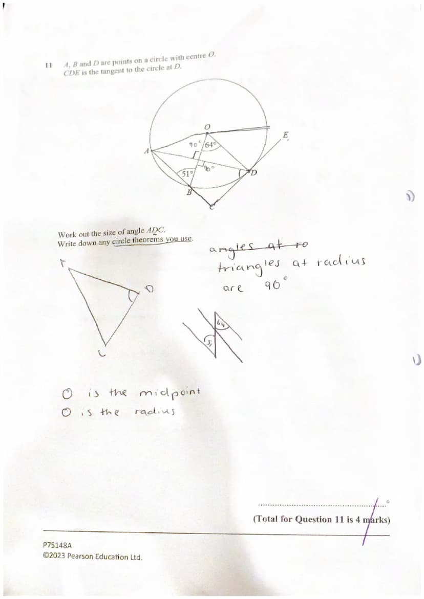 O
10
Year 11 Higher
Mock Paper 1
Friday 8th December
Name: Iqra Taimur
Teacher name: Miss Roberts
Total marks
28/38
45 minutes
P75148A
Ⓒ2023