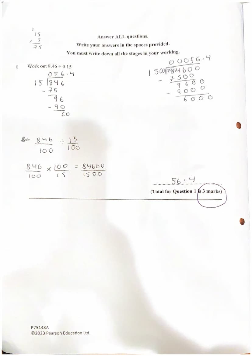 O
10
Year 11 Higher
Mock Paper 1
Friday 8th December
Name: Iqra Taimur
Teacher name: Miss Roberts
Total marks
28/38
45 minutes
P75148A
Ⓒ2023