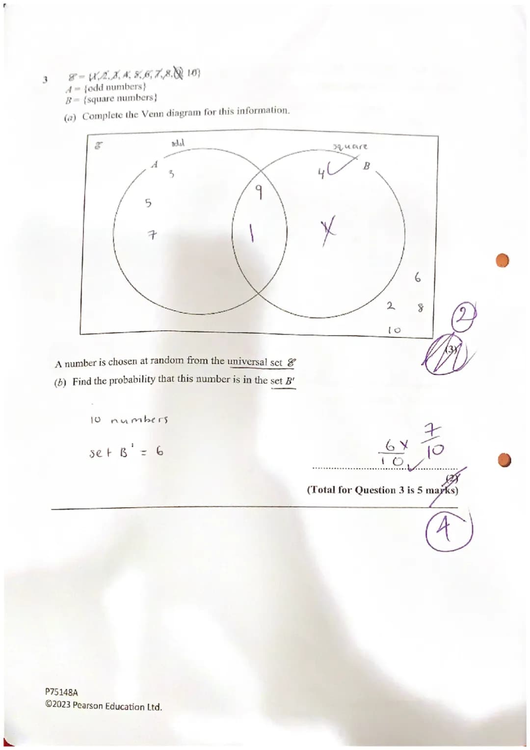 O
10
Year 11 Higher
Mock Paper 1
Friday 8th December
Name: Iqra Taimur
Teacher name: Miss Roberts
Total marks
28/38
45 minutes
P75148A
Ⓒ2023