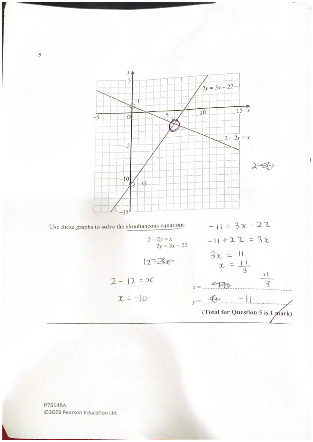 O
10
Year 11 Higher
Mock Paper 1
Friday 8th December
Name: Iqra Taimur
Teacher name: Miss Roberts
Total marks
28/38
45 minutes
P75148A
Ⓒ2023