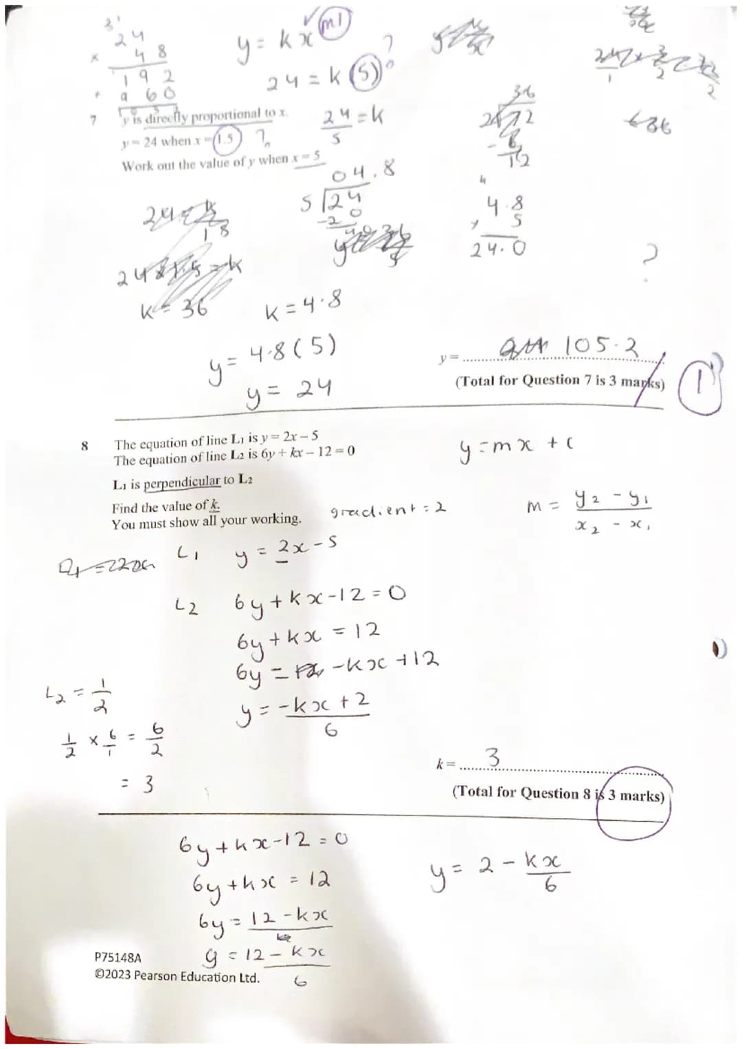 O
10
Year 11 Higher
Mock Paper 1
Friday 8th December
Name: Iqra Taimur
Teacher name: Miss Roberts
Total marks
28/38
45 minutes
P75148A
Ⓒ2023