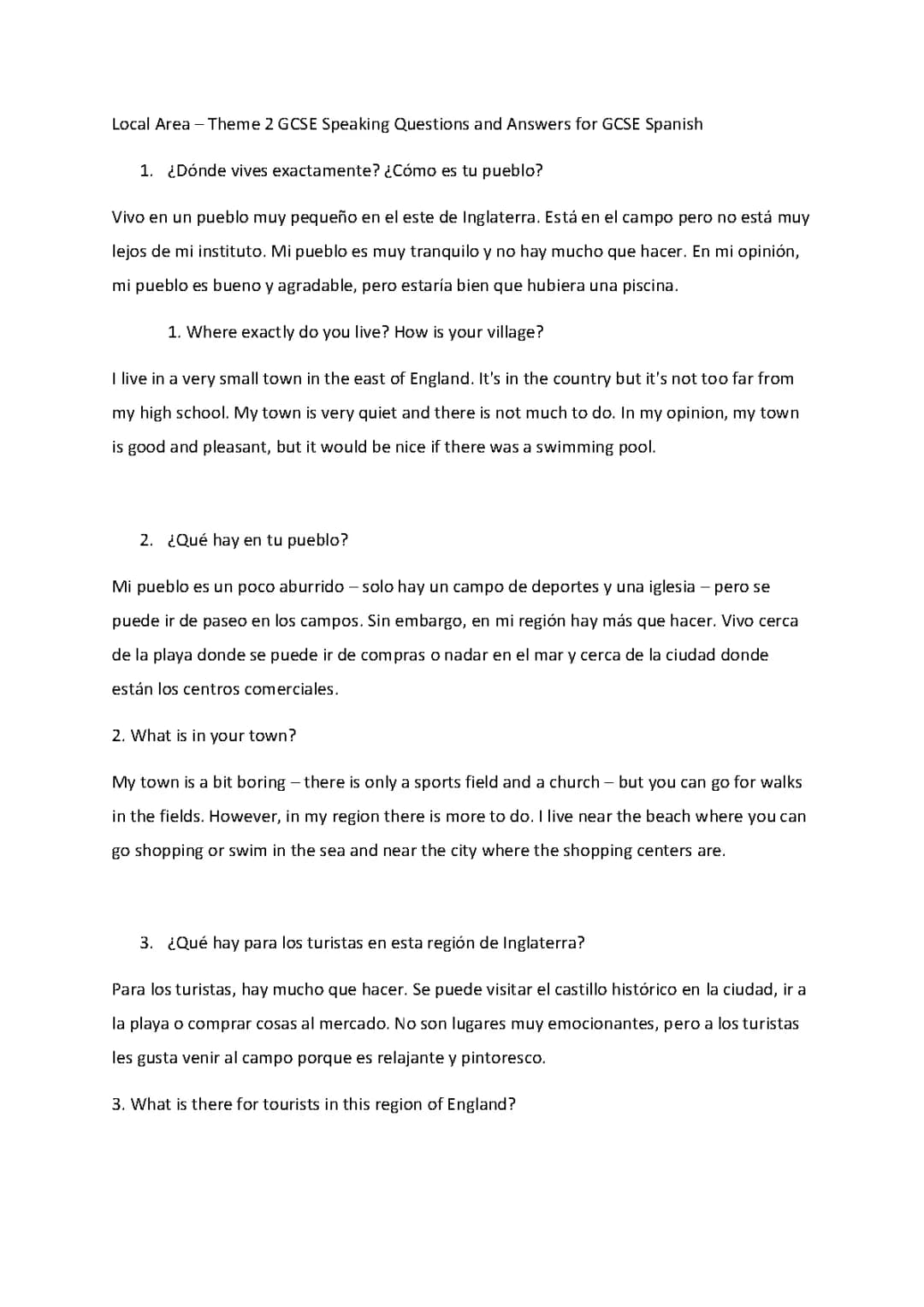 Guía Completa para el Examen de Hablar en Español GCSE Edexcel 2024