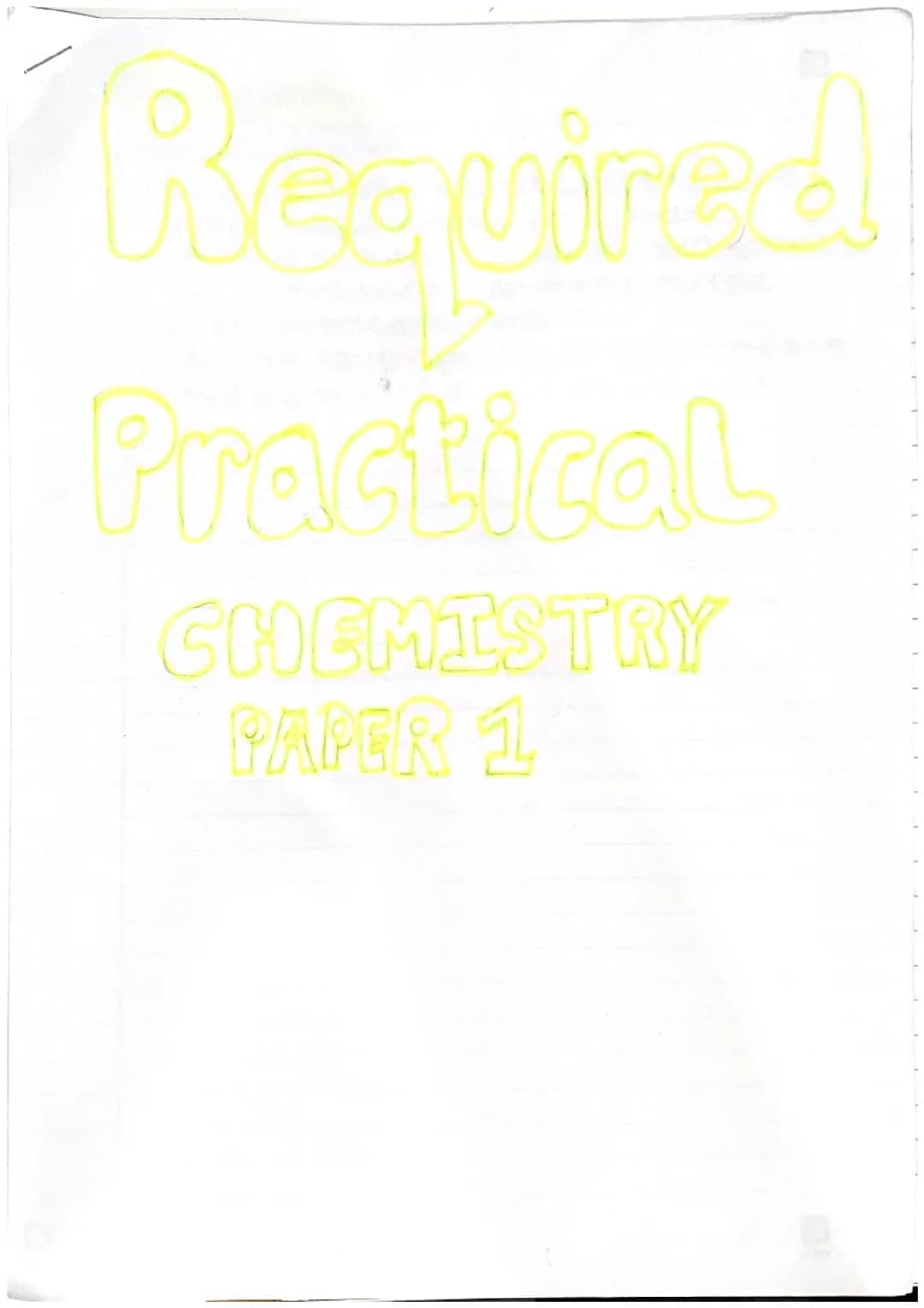 Chemistry required practicals (combined)