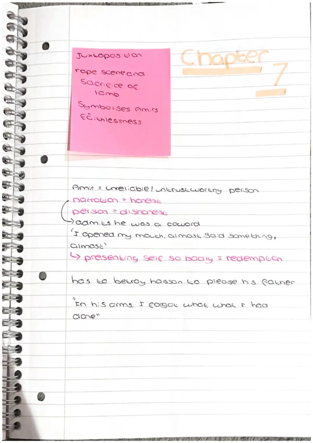Chapter 7
"
Hassan always understood about me".
9
I was the one who went to school, the one who
could read, write. I was the Smart one.
the 