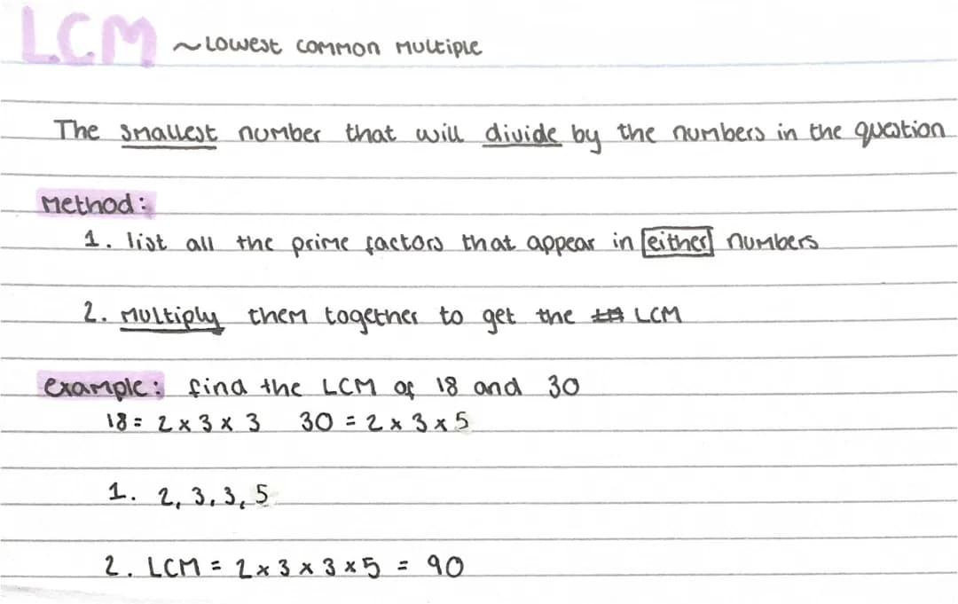 LCM- Lowest Common Multiple